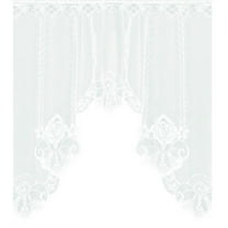 EARKITY Lace Valances Curtains, Floral Lace Window Valance, Short Kitchen Valances, Vintage Sheer Cafe Curtains, Semi Sheer Bathroom Tiers for Living Room Dining Room Bathroom Bedroom Closet Windows