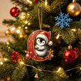 thumbnail image 3 of Penguin Letter Christmas Ornament,2D Personalized Initial Hanging Ornament for Christmas Tree,DIY Xmas Decor,Holiday Gift for Family,Friends(C), 3 of 7