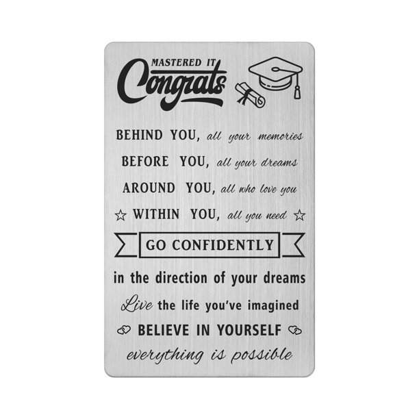 FALOGIJE MBA Graduation Card Gifts, Mastered It 2023, Personalized