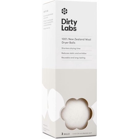 100% New Zealand Wool Dryer Balls | 3 Balls | Shorten Drying Time | Reduce Static & Wrinkles | Dryer Sheet & Fabric Softener Alternative