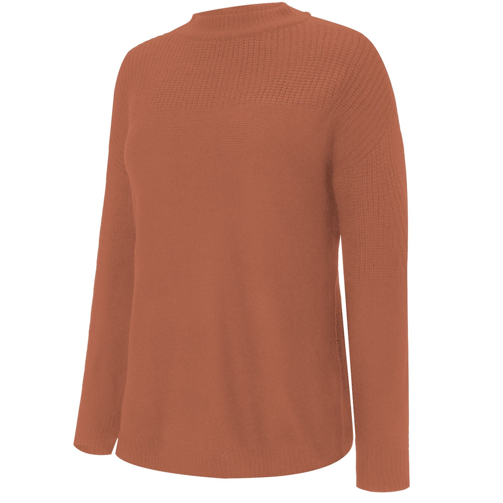Holzkary Women's Casual Long Sleeve Sweaters Women's Casual Long Sleeve Sweaters Loose Crewneck Knit Solid Pullover Sweater Jumper Tops Loose Crewneck Knit Solid Pullover Sweater Jumper Tops B Xl