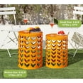 thumbnail image 3 of Y&M Round Nesting Coffee Tables, Set of 3 End Tables for Living Room Balcony Office, Heavy Duty Metal Stacking Nightstand for Home Indoor - Orange, 3 of 9