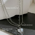 thumbnail image 3 of Fiudx Collar Elegante, Alegre Aleación Duradera, Elegante Conjunto de Anillo de Circón, Vestido y Falda a Juego, Regalo para Ocasiones Especiales, Accesorio de Moda para Mujer, Acabado Artesanal de C, 3 of 7