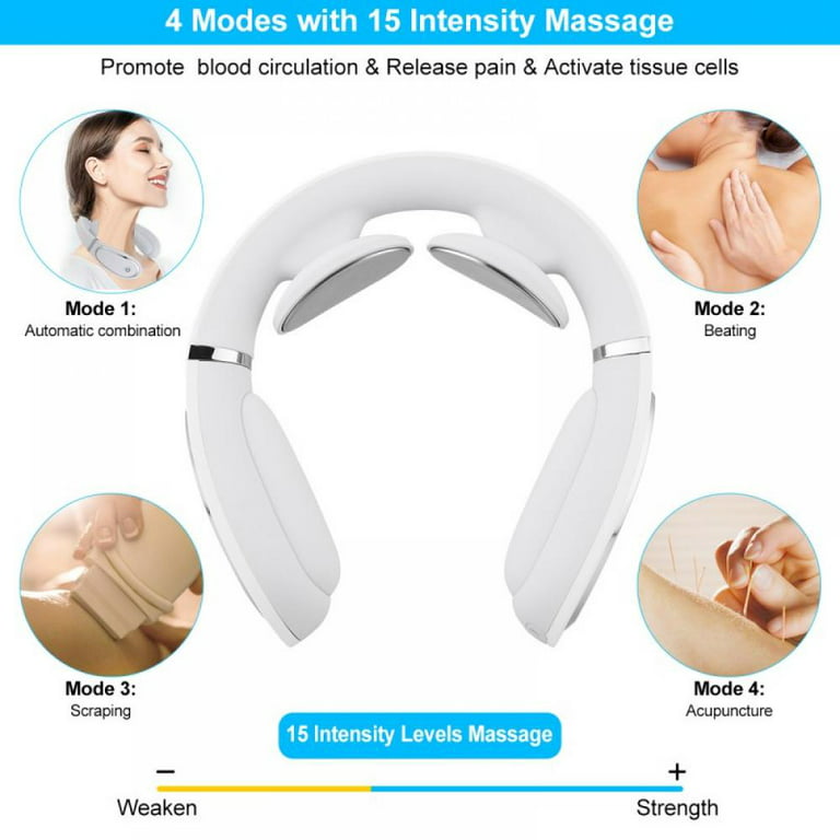 Neck Massagers Intelligent Portable Neck Massage with Heat Cordless, Smart  Deep Tissue Trigger Point Massage Use at Home,Outdoor,Office,Car –