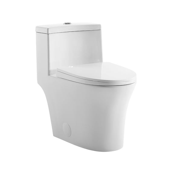 Barbizon One-Piece Elongated Toilet Vortex Dual-Flush 1.1/1.6 gpf