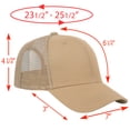 thumbnail image 6 of Falari Trucker Hat 2-Piece Set, 6 Panel, Cotton Mesh, Adjustable Size Baseball Cap - Black & Khaki, 6 of 7