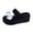 2Black, variant on Women's Platform Sandals Toe Ring Wedges Lightweight EVA Cushion Summer Beach Slides Shoes