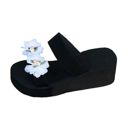 

Jungdeepe Shoes For Women Open Toe Flatform Wedge Casual Heeled On Thick Cushion Sandal