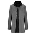 thumbnail image 5 of Cmfcve Women's Plus Size Mock Two Piece Sweat Long Sleeve Wick Button Trim Athletic Tunic Tops Crew Neck Casual Pullover Sweatshirt, 5 of 5