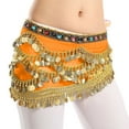 thumbnail image 2 of zhi Women's Embellished Belly Dance Skirt - Dance Performance & Events，Orange，Free Size, 2 of 4