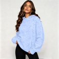 thumbnail image 2 of HCYSFG Womens Bow Print Hoodies Long Sleeve Drop Shoulder Kangaroo Pocket Sweatshirt Loose Fit Cute Casual Everyday Pullover Top, 2 of 5