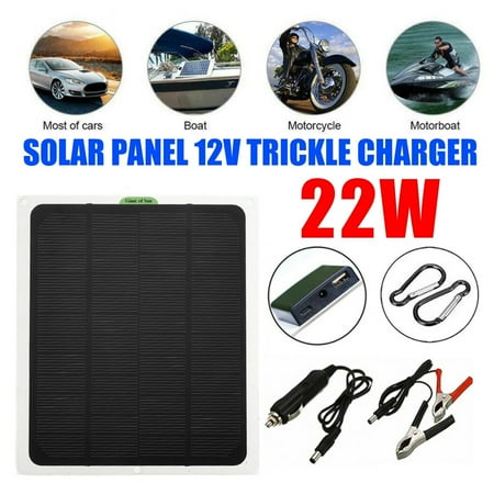 Yuniba 22W Monocrystalline Solar Panel Kit, Black