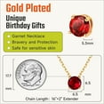 thumbnail image 4 of Just Being Cute Garnet Necklace for Women, 1 Carat Solitaire Birthstone Pendant Necklace, Birthday Mothers Day Jewelry Gifts Mom Her Lady Adults Ideas, Golden, 4 of 8