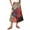 Dark Blue, variant on Plaid Printed Skirts for Women Elastic Waist Drawstring Casual Summer Frocks Sky Blue M