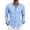 Light Blue, variant on Mens Long Sleeve Dress Shirts, Polyester Stretch Work Shirts, Business Casual Button Down Blouse with Double Button Cuffs Black L