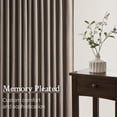 thumbnail image 4 of Dark Flax Pinch Pleated Linen Curtains 105 Inch Length 2 Panels for Living Room Bedroom Semi Sheer Window Curtain Boho Neutral Back Tab Pinch Pleat Drape with Hooks 105 Inches Long, 4 of 17