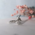 thumbnail image 2 of Kalapi Jewel 14K White Gold Pear Cut Engagement Ring for Women - 1.3 Ct Moissanite Drop Shape Three Stone Style - Designer Wedding Promise Ring in Prong Setting, 2 of 4