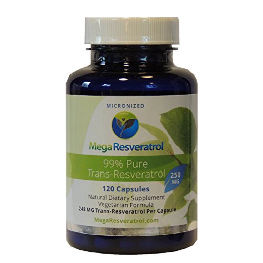Mega Resveratrol, Pharmaceutical Grade, 99 Pure, Micronized Trans