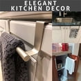 thumbnail image 2 of Duslogis 1 Pcs Kitchen Towel Holder Over Cabinet Towel Bar Rack, Over The Cabinet Door Stainless Steel Towel Rack for Universal Fit on Inside or Outside of Cupboard Doors, 2 of 7