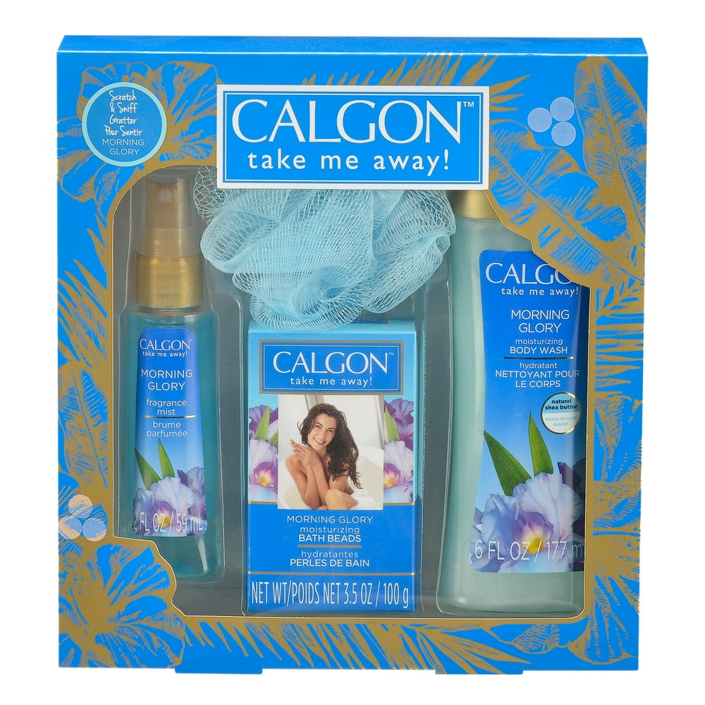 Calgon Morning Glory Bath & Body Gift Set, 4 Pieces