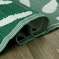thumbnail image 5 of World Rug Gallery Tropical Leaf Reversible Recycled Plastic Outdoor Picnic Mat, Camping Rug, RV Rug - GREEN 7'10"x10', 5 of 9
