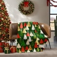 thumbnail image 4 of Christmas Fleece Throw Blanket – 300GSM Soft and Cozy Holiday Blanket for Sofa, Bed, Couch – Xmas Decorative Flannel Blanket, W60 x L80in, 4 of 8