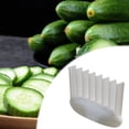 thumbnail image 5 of Cortadora de pepino ondulada | Cortador de arrugas de acero inoxidable | Empuñadura ergonómica | Rebanadas onduladas uniformes para verduras y frutas | Fácil de limpiar, apto para lavavajillas |, 5 of 5