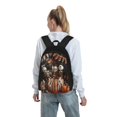 thumbnail image 6 of Lsque Whimsical Halloween Skeletons Pattern Adult Backpack – Durable & Lightweight PU Canvas Storage Bag , 15” Laptop Compartment, and Multiple Pockets, 6 of 6