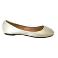 thumbnail image 2 of Shoes8teen Womens Ballerina Ballet Flat Shoes 8600 Silver PU 10, 2 of 3