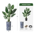 thumbnail image 3 of Artificial Tree in Modern Pattern Planter, Fake Bird of Paradise Silk Tree for Indoor and Outdoor Home Decoration - 67" Overall Tall (Plant Pot Plus Tree), 3 of 5