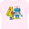 thumbnail image 4 of Inktastic 4th Birthday Robot Boys or Girls Toddler T-Shirt, 4 of 5