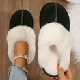 thumbnail image 4 of Women's Cozy Memory Foam Slippers, Fuzzy Wool-Like Plush Fleece Lined Indoor Outdoor House Slippers with Anti-Skid Sole, 4 of 10