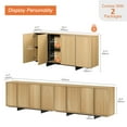 thumbnail image 3 of WAMPAT Modern 18-Drawers Dresser for Bedroom, Wooden Chest of Drawers with T-Shaped Wood Legs, Storage Cabinet and Closet Organizer for Bedroom, Hallway, Living Room, Oak, 3 of 11