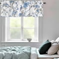 thumbnail image 6 of Valance Curtains for Windows Blue Floral Kitchen Curtians Window Treatment Bird Flower Topper Curtain Rod Pocket Valances for Kitchen Bathroom Living Room 60x18in, 6 of 9