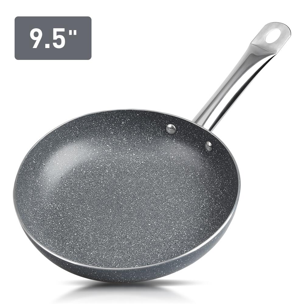 FGY 9.5”NonStick Frying Pan with StoneDerived Ceramic Coating, Stone Ceramic 9.5 inch Fry Pan