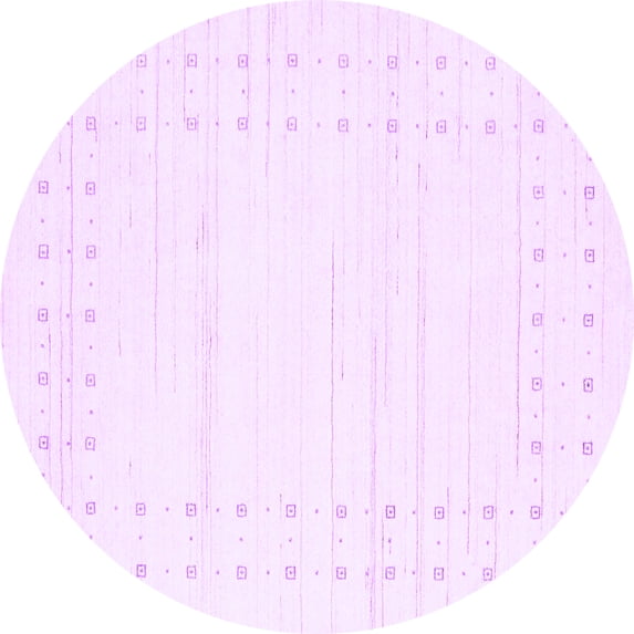 Ahgly Company Indoor Round Solid Purple Modern Area Rugs, 4' Round