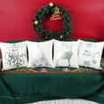 thumbnail image 2 of Christmas Decorations Silver White Throw Pillow Covers 20x20 Set of 4 Snowflakes Reindeer Decorative Cushion Cases Xmas Decor for Couch Sofa Bedroom, 2 of 7