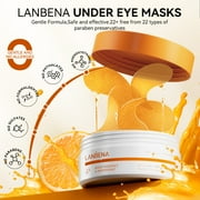 LANBENA Vitamin C Under Eye Patches for Dark Circles, Puffy Eyes, 60 Pcs/30 Pairs