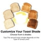 thumbnail image 4 of SEEDEEM tostador delgada de 2 rebanadas, tostador de ranura individual de 10 pulgadas de largo, se adapta a bagels y pan artesanal, 6 ajustes de sombra, cancelar/recalentar/descongelar, bandeja de, 4 of 5