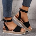 thumbnail image 4 of Zapatos Playa Casuales Sandalias Cuña Con Punta Abierta Cómodos para Mujer Uso Diario, 4 of 9