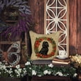 thumbnail image 4 of Cocker Spaniel Christmas Flowers Throw Pillow 14 in x 14 in, 4 of 6