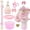 Pink, variant on 7PCS Cup Accessories Set for 40oz & 30oz Tumbler, Water Bottle Boot Handle Strap, Silicone Straw Cover, Daisy Pompom Charms, Cup Protection Kit for Travel & Daily Use
