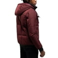 thumbnail image 4 of X RAY Jeans Hooded Puffer Jacket with Patch Chest Pockets, Burgundy, 2XL, 4 of 10