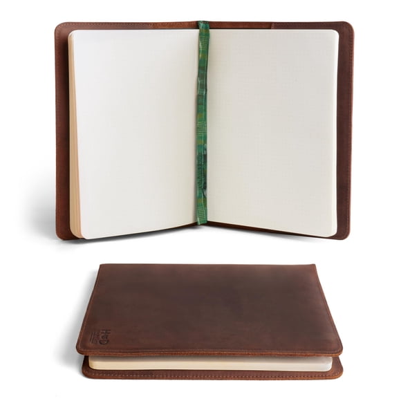 Hide & Drink, Journal Cover Compatible with Moleskine XL (7.5 x 9.75 in) with Strap, Refillable Case, Personal Planner, Full Grain Leather, Handmade