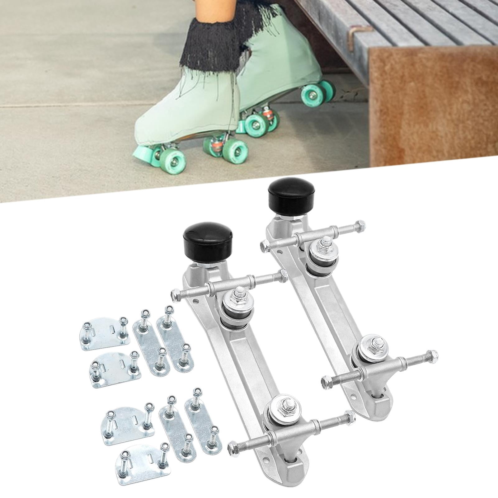 harayaa 1 Pair Roller Skate Base Roller Skating Shoes Hardware Four Wheels Skate .35cm