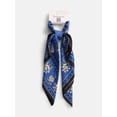 thumbnail image 4 of Scenario Women's Printed Square Scarf, Deep Indigo, 4 of 5