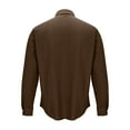 thumbnail image 3 of Lmnyox Men's Shirt Jacket Vintage Fashion Solid Long Sleeve Button Down Shirt with Pocket Classic Casual Jacket, 3 of 6