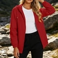 thumbnail image 5 of WRKEKC Windbreaker Jackets for Women Solid Color Long Sleeve Zip Up Hooded Waterproof Windproof Rain Coat with Pockets, 5 of 6