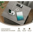 thumbnail image 5 of FANRAL Wood Nightstand with Charging Station for Bedroom,Farmhouse End Side Table with 2 Drawers for Living Room,Dark Grey Nightstand, 5 of 7