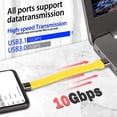 thumbnail image 2 of USB C a USB 3.1 Corto AC 10Gbps Tipo C Macho a USB 3.1 Macho Plano Flexi AC USB 3.2 Gen 2 AC Datos 100W PD AC Carga rápida, para Smartphone Tatte,Amarillo,13 cm/5.1 in ACTIVE Biensenido a ACTIVE, 2 of 5